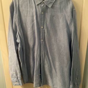 Banana Republic blue linen shirt